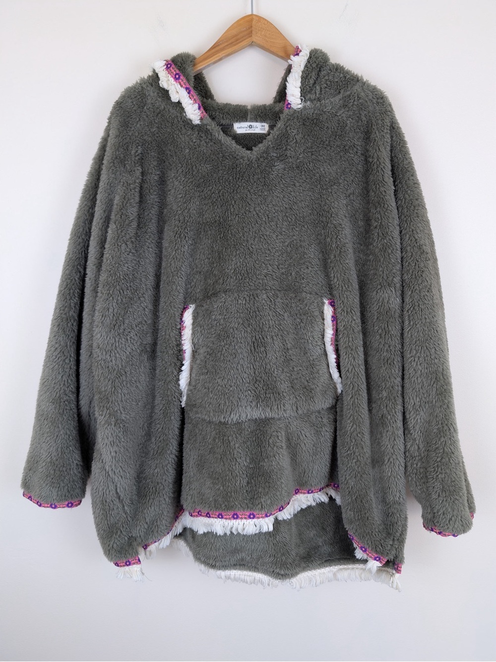 Natural Life Pull Over Cozy Blanket Hoodie - One Size